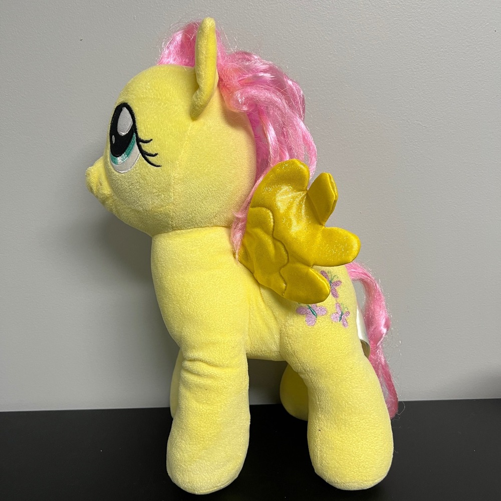 Build-A-Bear My Little Pony Fluttershy 16in Yellow Pegasus Pink Mane Plush Toy